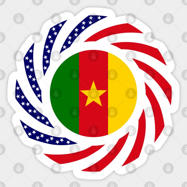 Cameroon American Multinational Patriot Flag Series 1.0 Sticker by Village Values